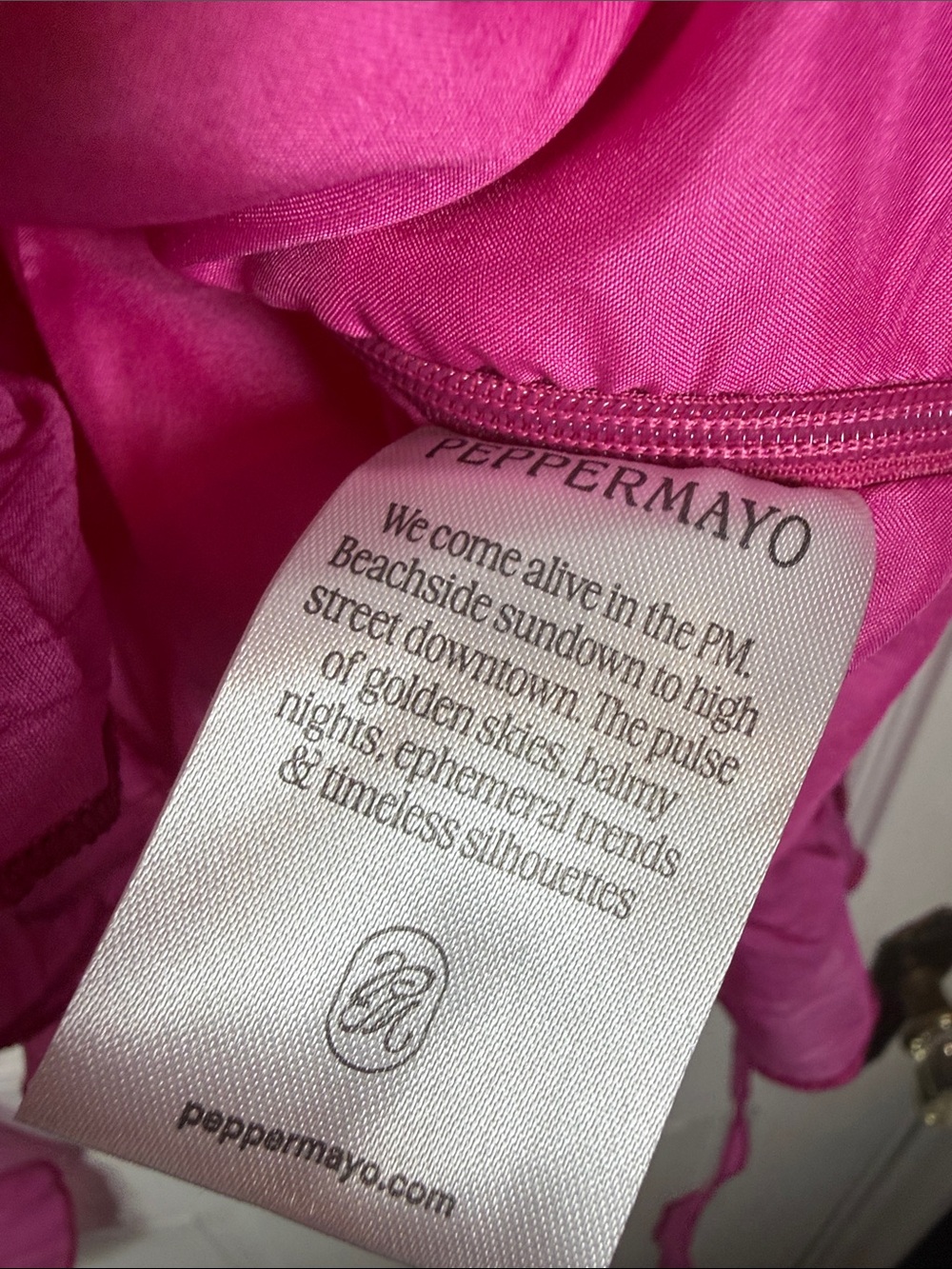 Peppermayo Exclusive Dylan Off Shoulder Ruffle Top Fuchsia New with Tags W2509 - Picture 8 of 11